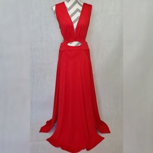 SOLD‼️‼️ exy Red Dress with Side Slits